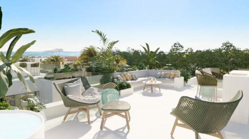 Exclusive project in a residential complex next to the beach of Cala Tarida Exclusive project in a residential complex next to the beach of Cala Tarida
